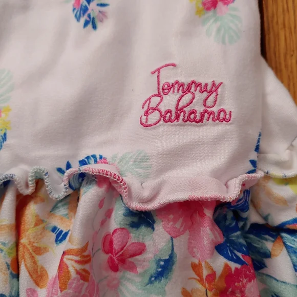 Tommy Bahama Toddler Girls Smocking Floral Ruffle Lined Sundress Size 3T - Picture 3 of 10